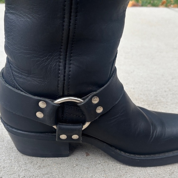Frye Harness 12R Black Leather Boots - Picture 9 of 11